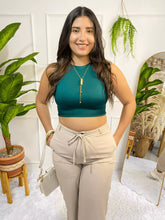 CropTop Amara Verde Botella