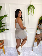 Conjunto Lirios Gris Claro