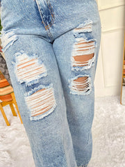 Jean Palazo Rigido Rotos Piedra