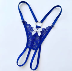 Tanga Mariposa Azul Rey