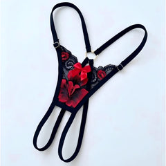 Tanga Mariposa Negro Rojo